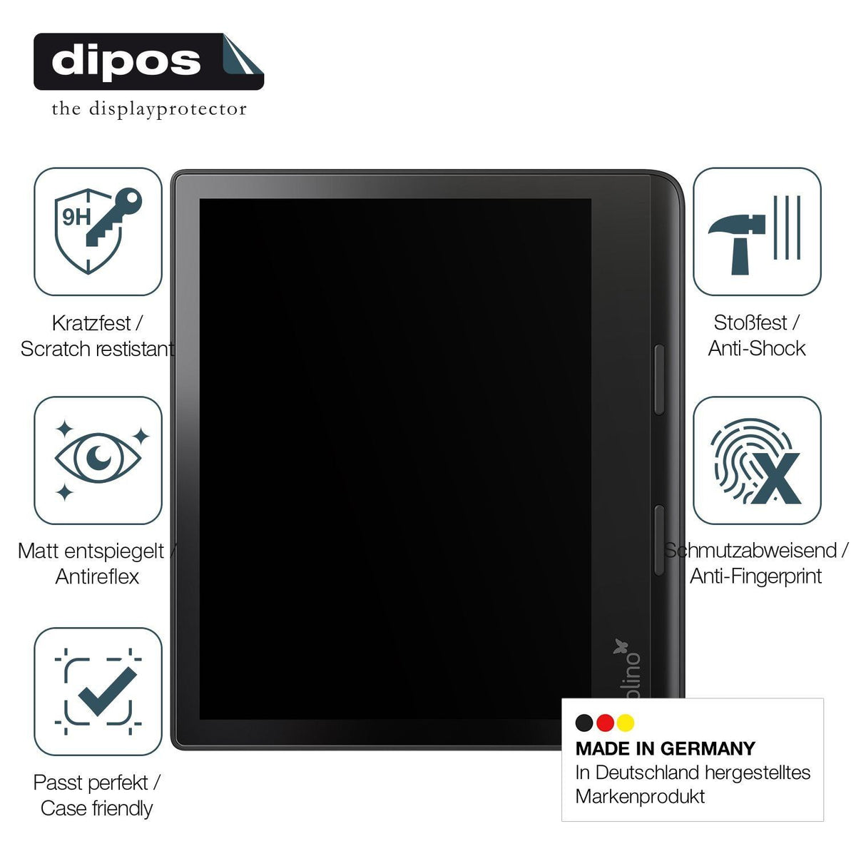 2x 9H Schutzfolie matt für Tolino Epos 3 e-Book Re (7)