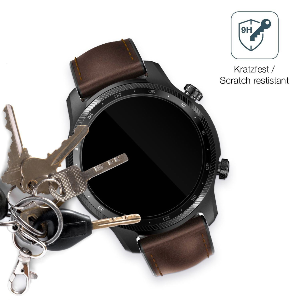 2x 9H Schutzfolie für Ticwatch Pro 3 Ultra Panzerf (3)