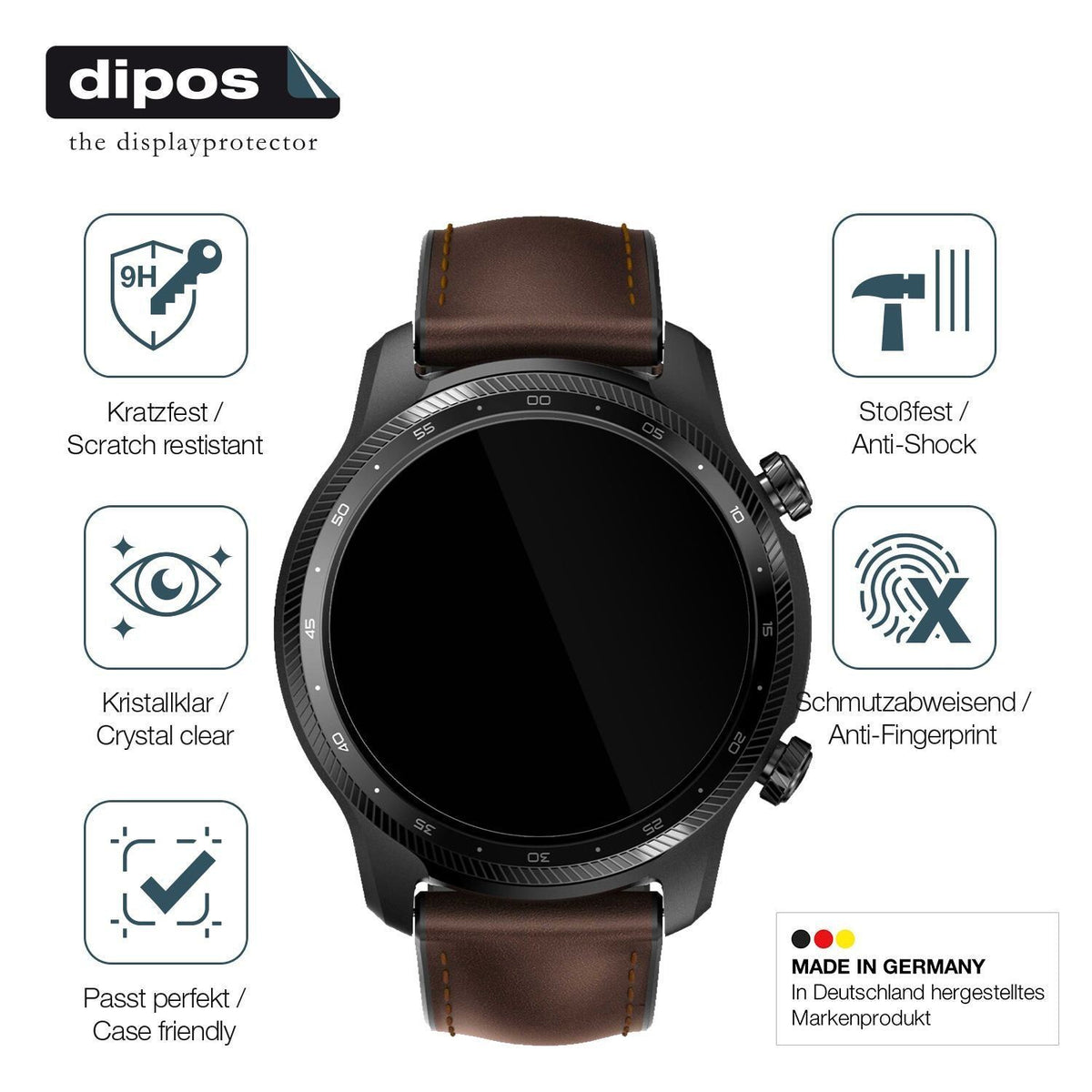 2x 9H Schutzfolie für Ticwatch Pro 3 Ultra Panzerf (7)