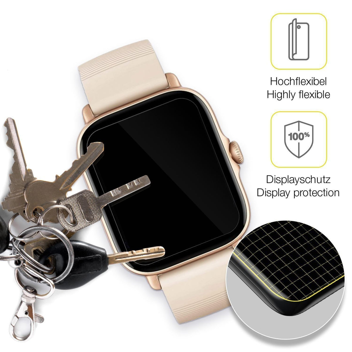 1x 3D Full Cover Schutzfolie für Amazfit GTS 3 (3)