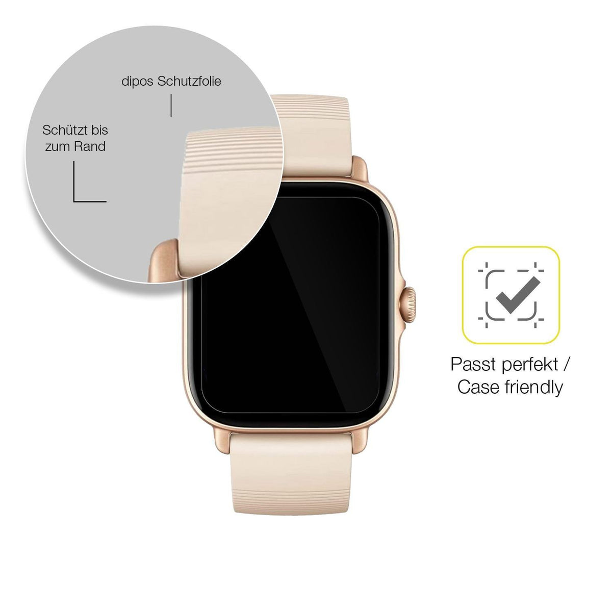 1x 3D Full Cover Schutzfolie für Amazfit GTS 3 (6)