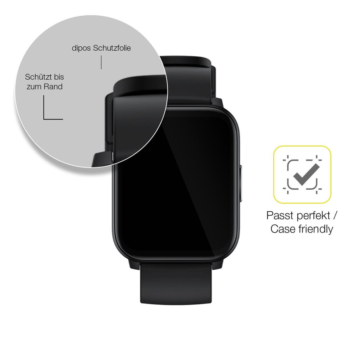 2x 3D Full Cover Schutzfolie für Realme Watch S100 (6)