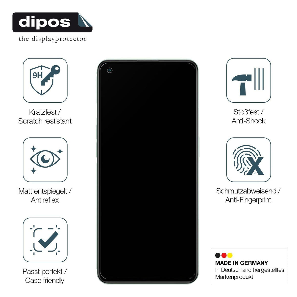 1x 9H Schutzfolie matt für Oppo Reno8 Lite Panzerf (7)