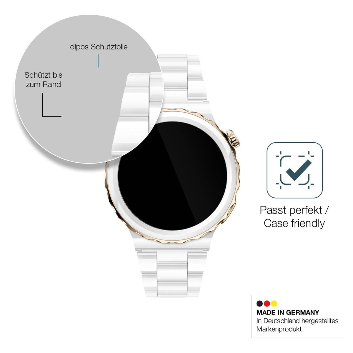1x 9H Schutzfolie für Huawei Watch GT3 Pro Ceramic (6)