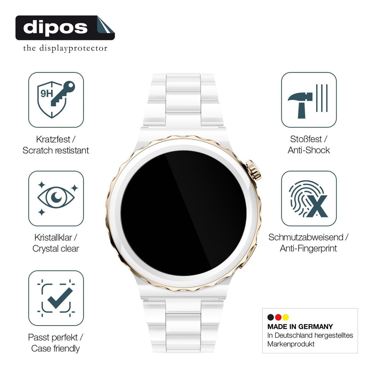 1x 9H Schutzfolie für Huawei Watch GT3 Pro Ceramic (7)