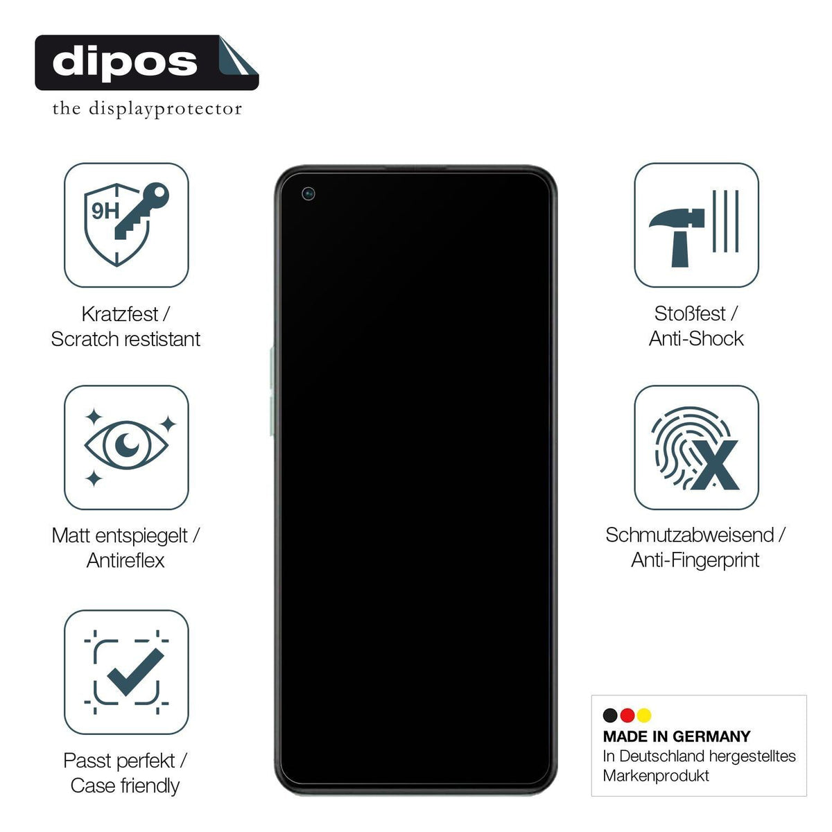 1x 9H Schutzfolie matt für Oppo Reno7 Z 5G Panzerf (7)