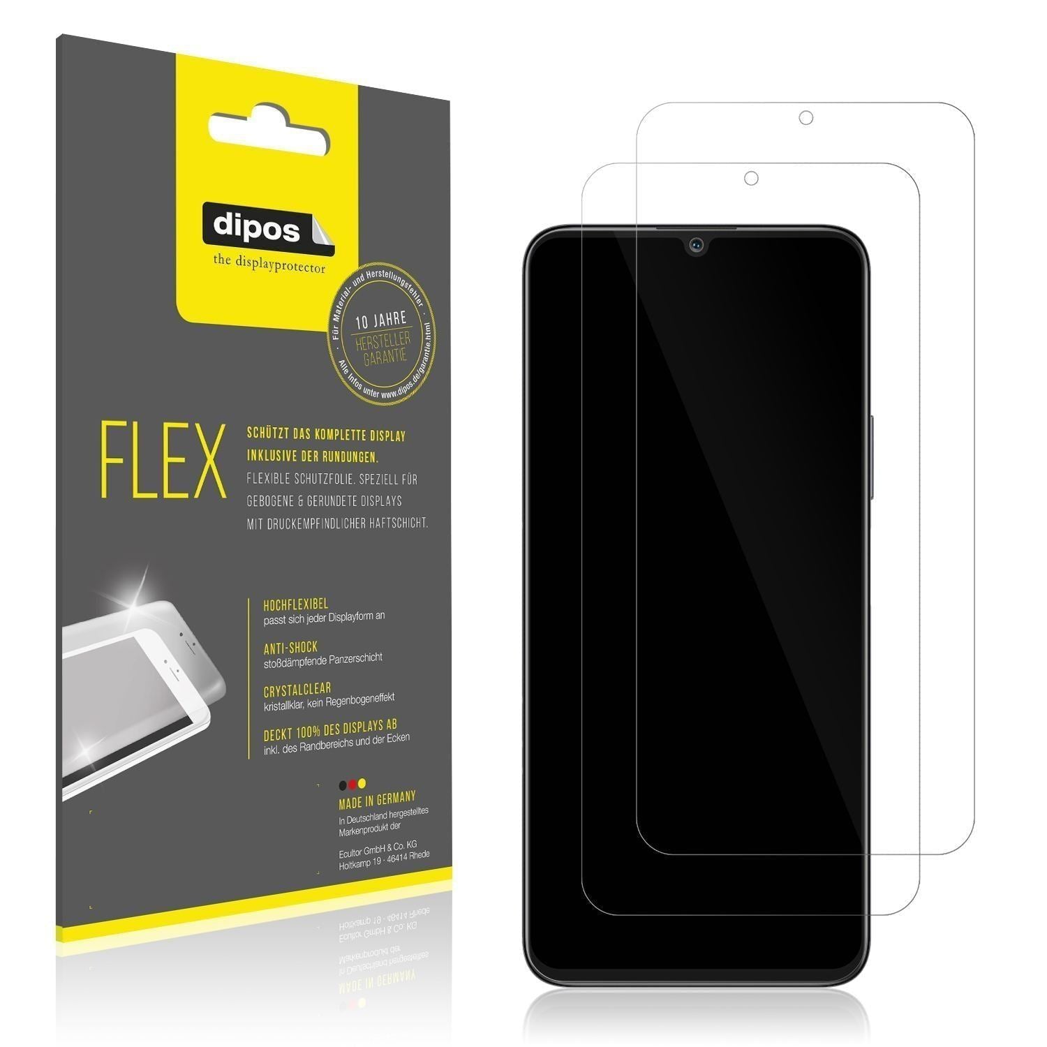 2x 3D Full Cover Schutzfolie für Huawei Honor X7 (1)