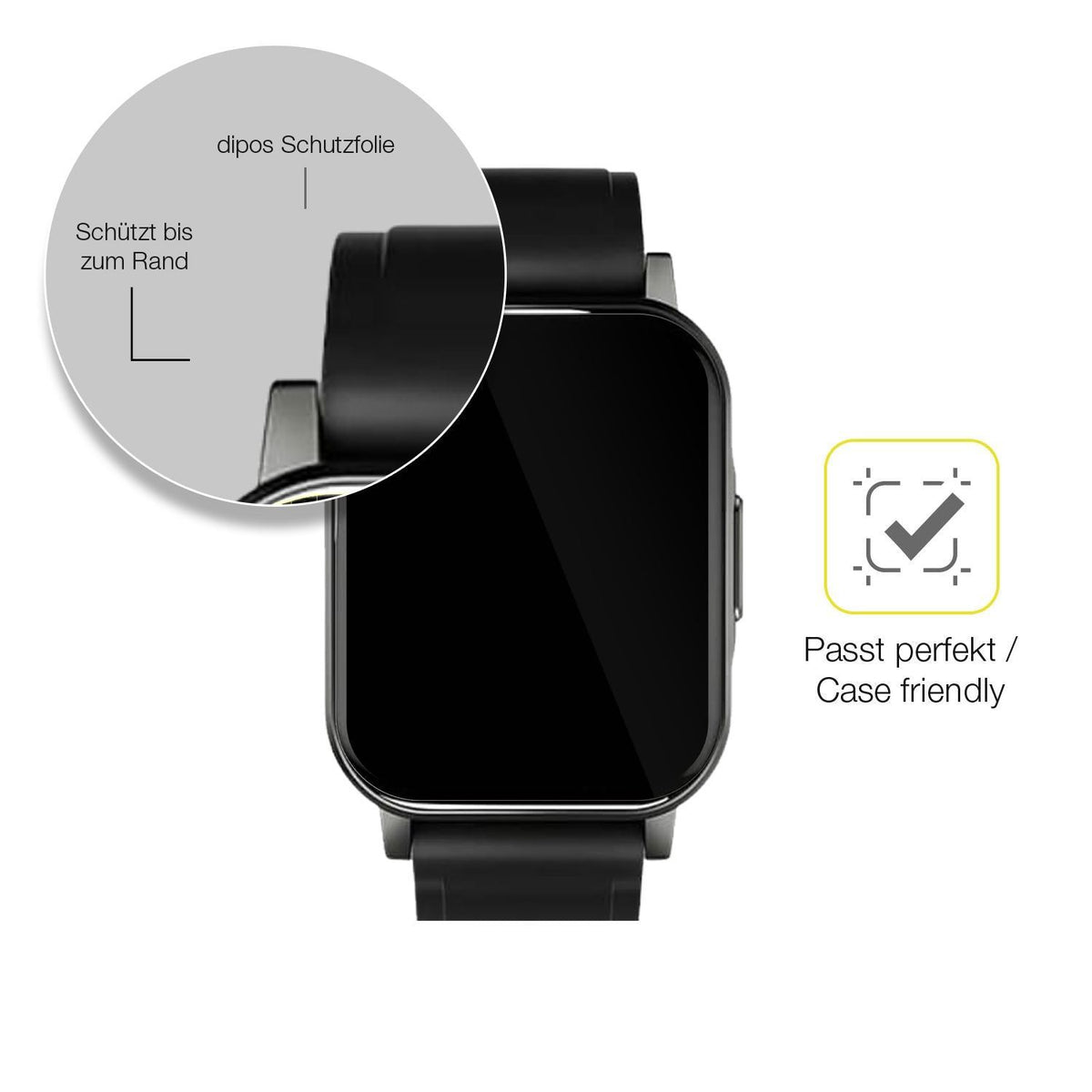 2x 3D Full Cover Schutzfolie für Haylou LS02 watch (6)