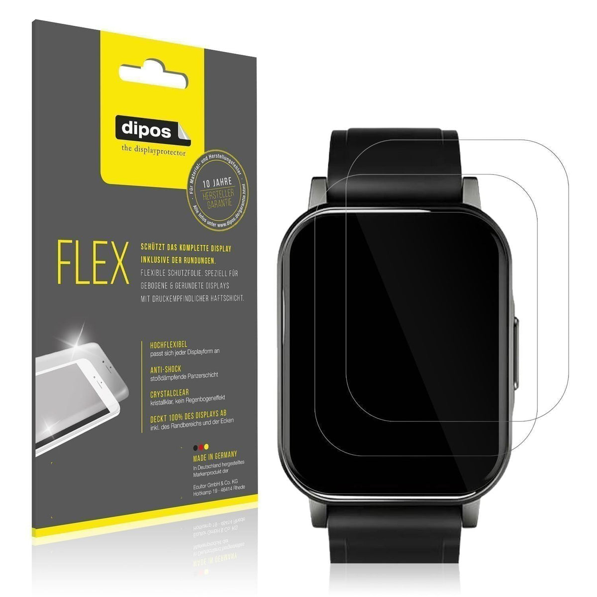 3x 3D Full Cover Schutzfolie für Haylou LS02 watch (1)