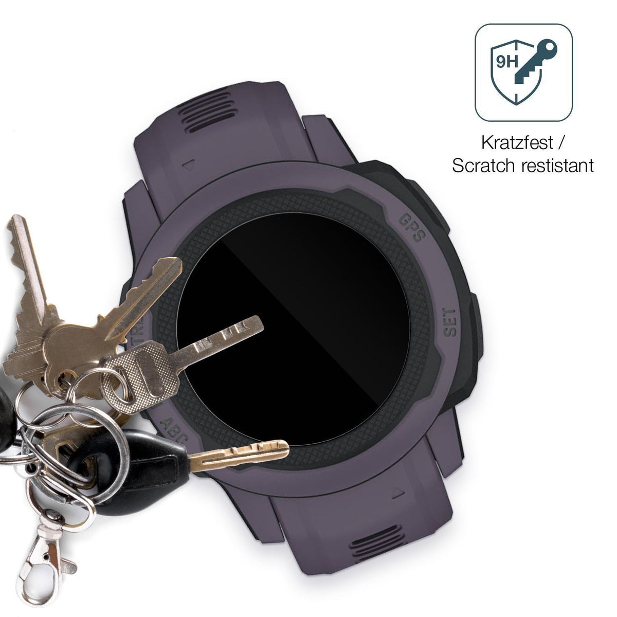 2x 9H Schutzfolie für Garmin Instinct 2S (40mm) Pa (3)