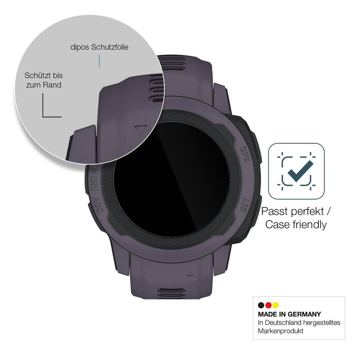 2x 9H Schutzfolie für Garmin Instinct 2S (40mm) Pa (6)