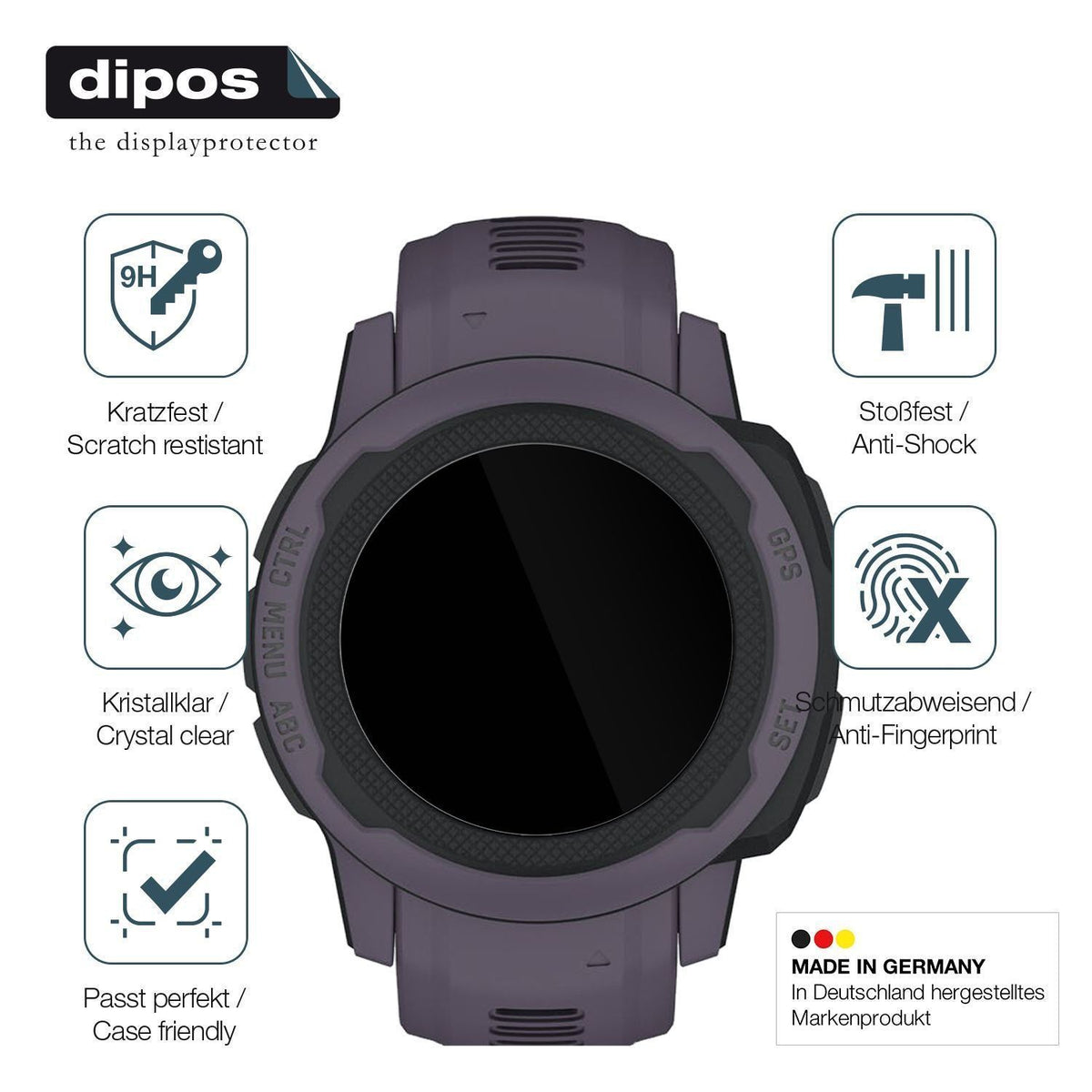 2x 9H Schutzfolie für Garmin Instinct 2S (40mm) Pa (7)
