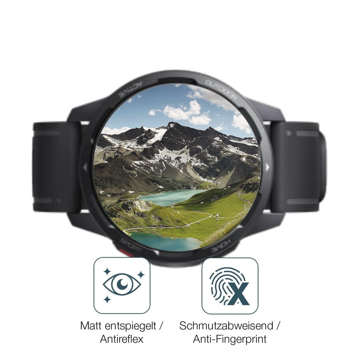 2x 9H Schutzfolie matt für Xiaomi Watch S1 Active  (5)