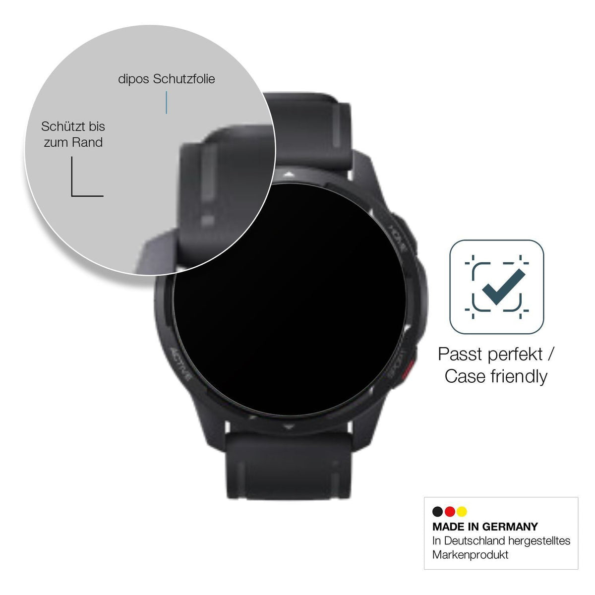 2x 9H Schutzfolie matt für Xiaomi Watch S1 Active  (6)
