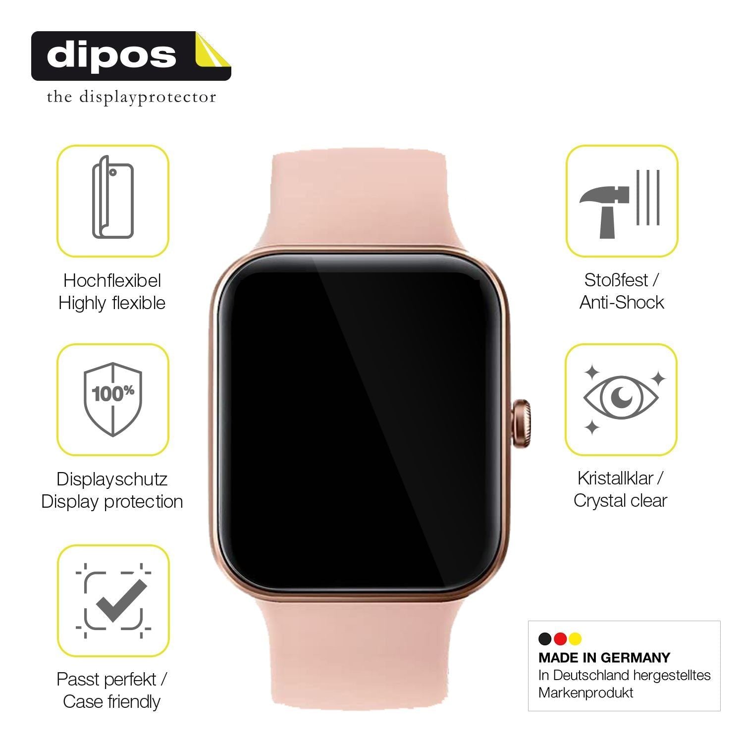 2x 3D Full Cover Schutzfolie für AooDen Smartwatch (7)