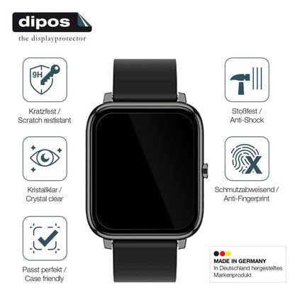 1x 9H Schutzfolie für Popglory Smartwatch Panzerfo (7)