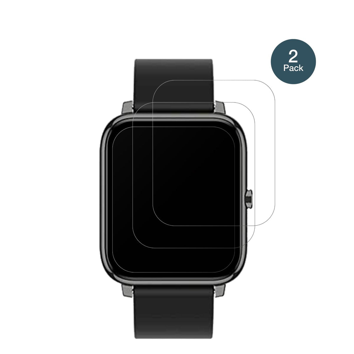 2x 9H Schutzfolie matt für Popglory Smartwatch Pan (2)