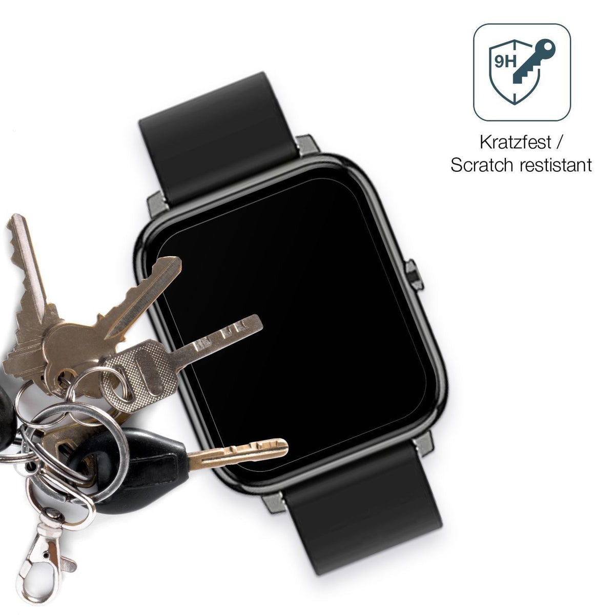 2x 9H Schutzfolie matt für Popglory Smartwatch Pan (3)