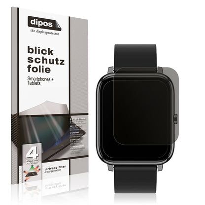 Blickschutzfolie für Popglory Smartwatch matt Schu (1)