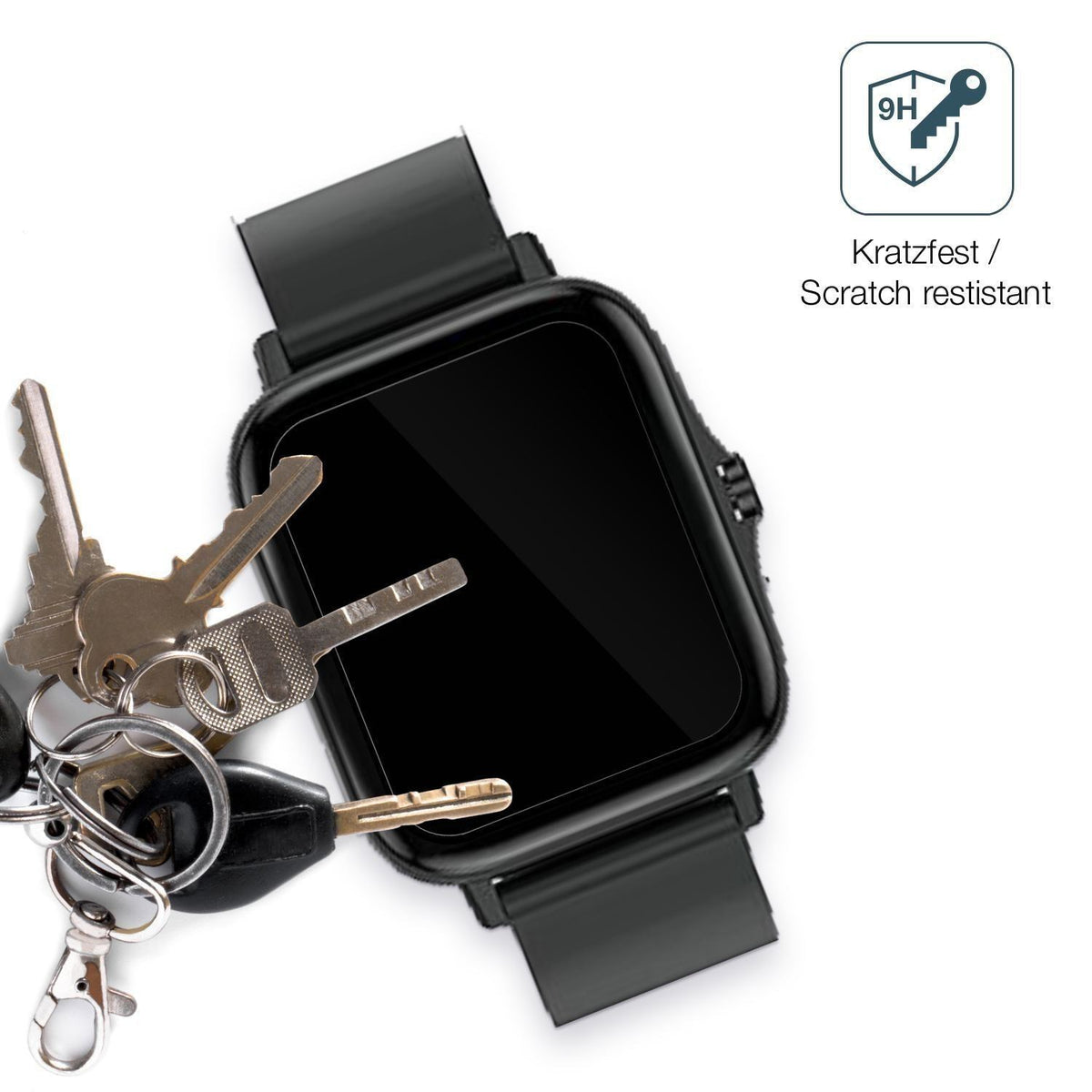 1x 9H Schutzfolie für Kaseemi 1,7 Zoll Smartwatch  (3)