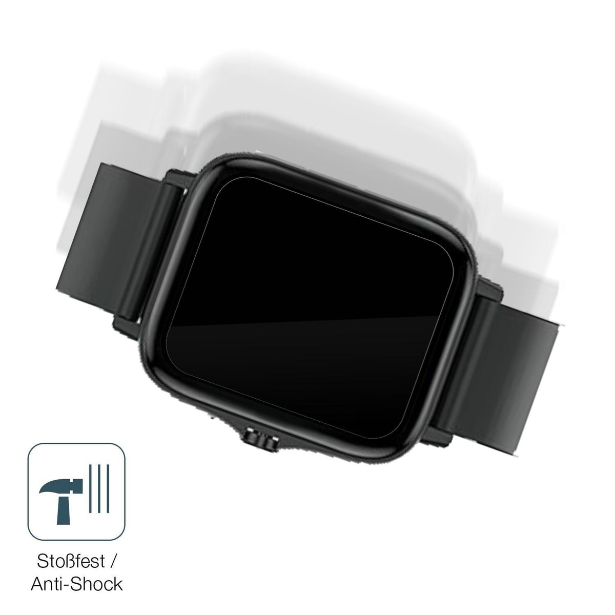 1x 9H Schutzfolie für Kaseemi 1,7 Zoll Smartwatch  (4)