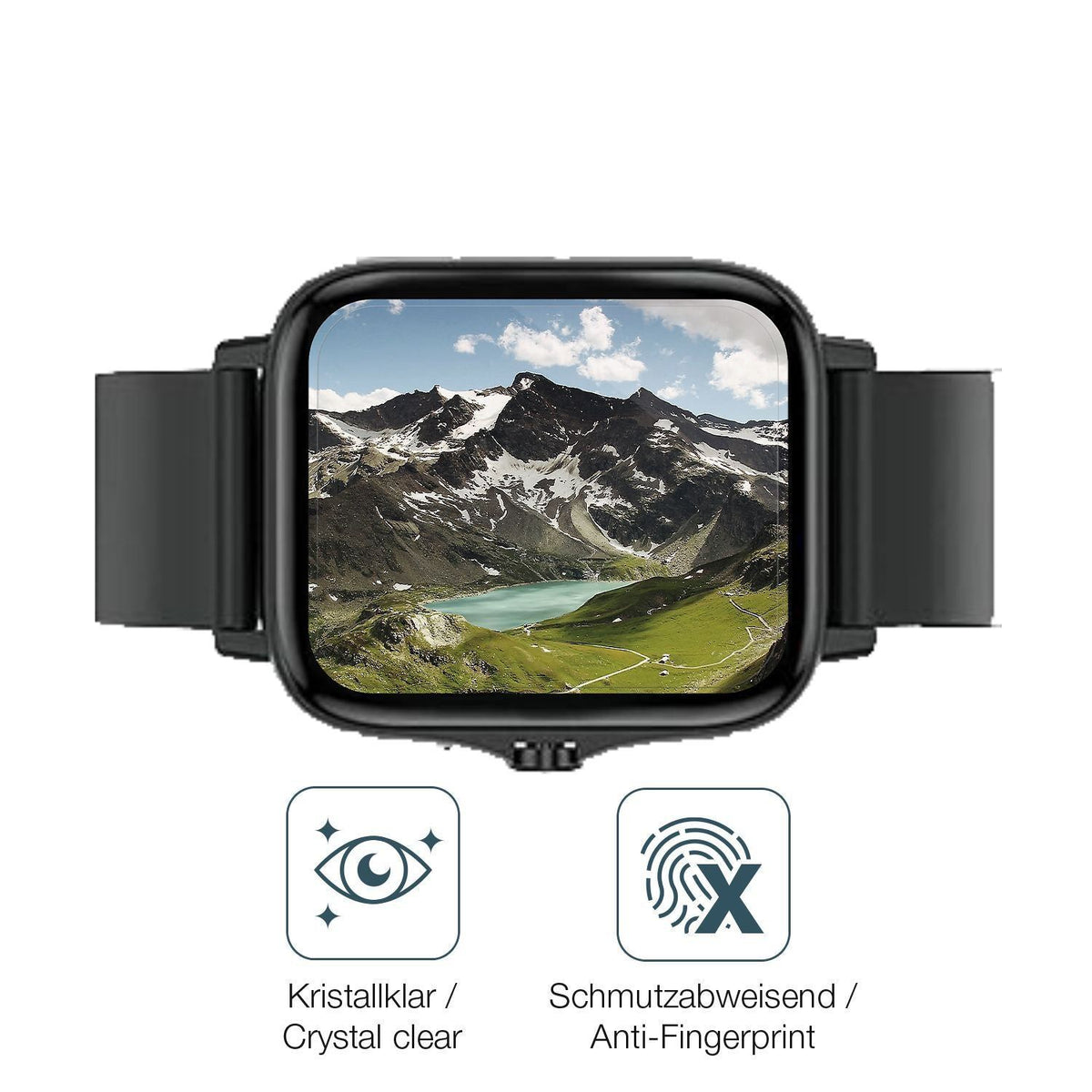 1x 9H Schutzfolie für Kaseemi 1,7 Zoll Smartwatch  (5)