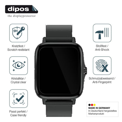 1x 9H Schutzfolie für Kaseemi 1,7 Zoll Smartwatch  (7)