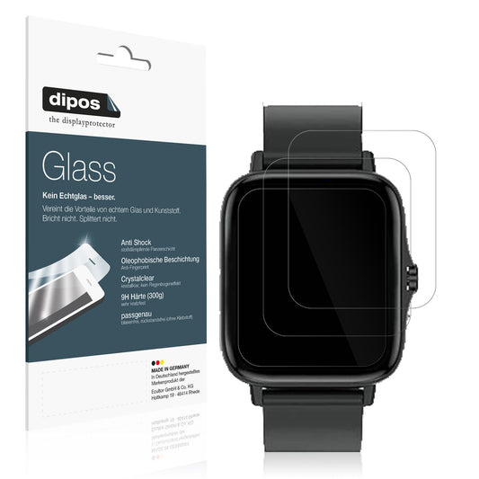 2x 9H Schutzfolie für Kaseemi 1,7 Zoll Smartwatch  (1)