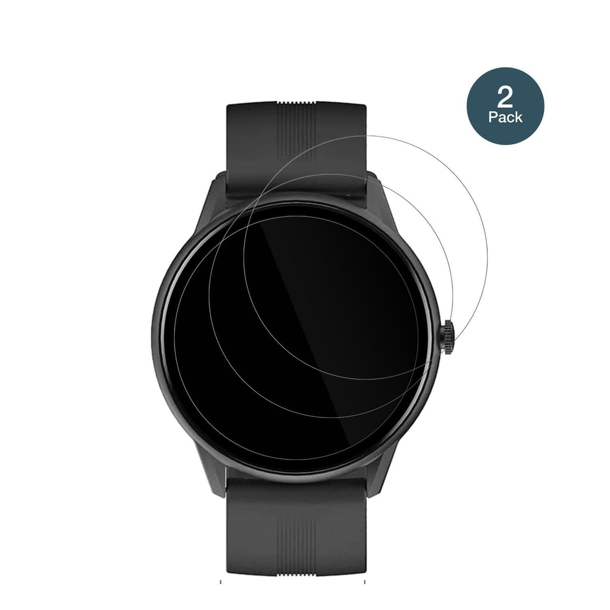 2x 9H Schutzfolie für Lytimes 1,3 Zoll Smartwatch  (2)