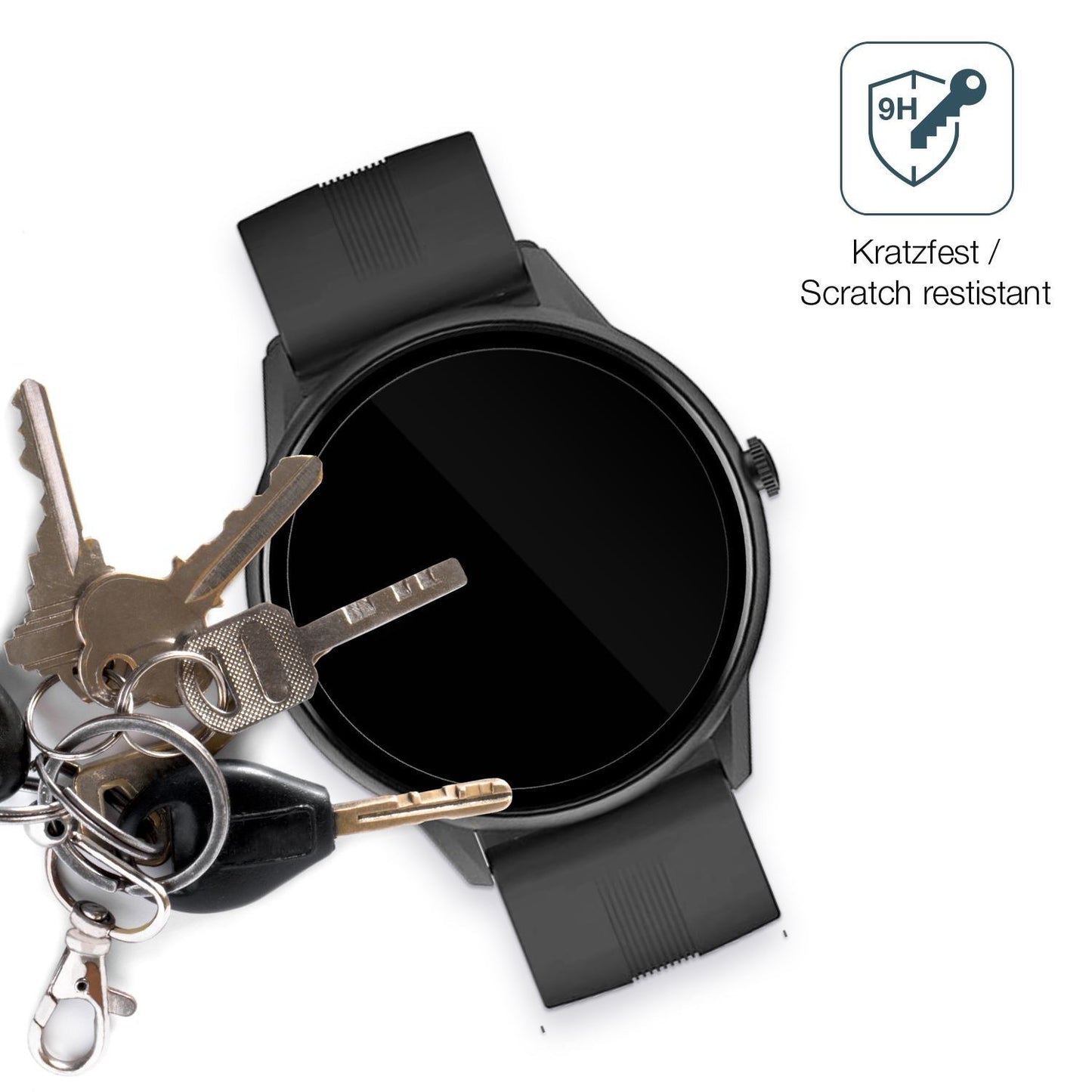 2x 9H Schutzfolie für Lytimes 1,3 Zoll Smartwatch  (3)