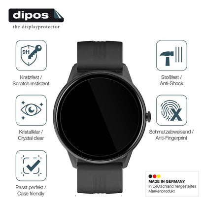 2x 9H Schutzfolie für Lytimes 1,3 Zoll Smartwatch  (7)