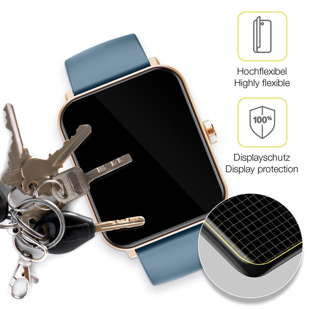 3x 3D Full Cover Schutzfolie für Huakua G50 Smartw (3)