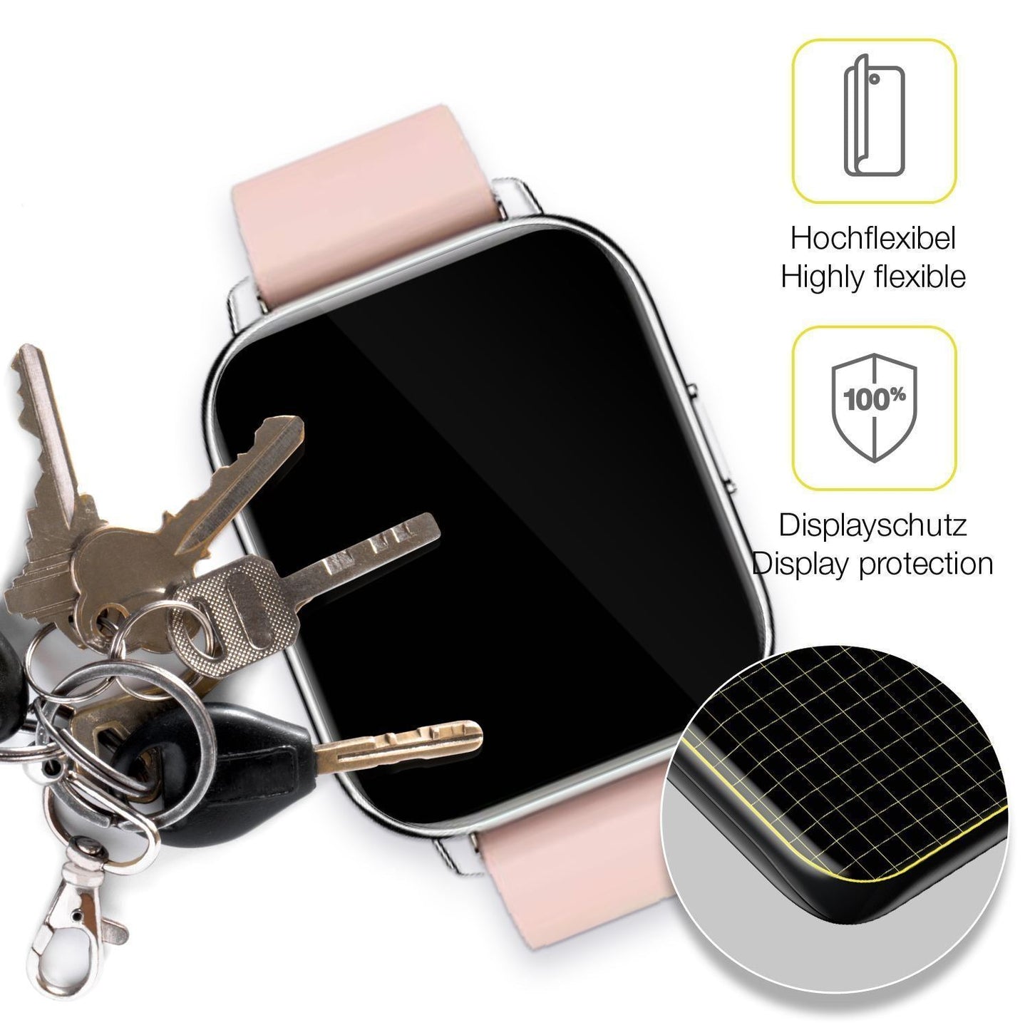 3x 3D Full Cover Schutzfolie für Togala Smartwatch (3)