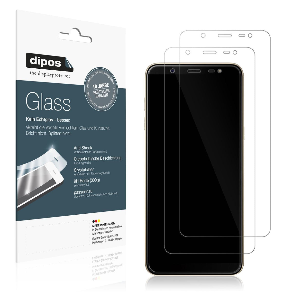 1x 9H Schutzfolie für Samsung Galaxy J8 Panzerfoli (1)