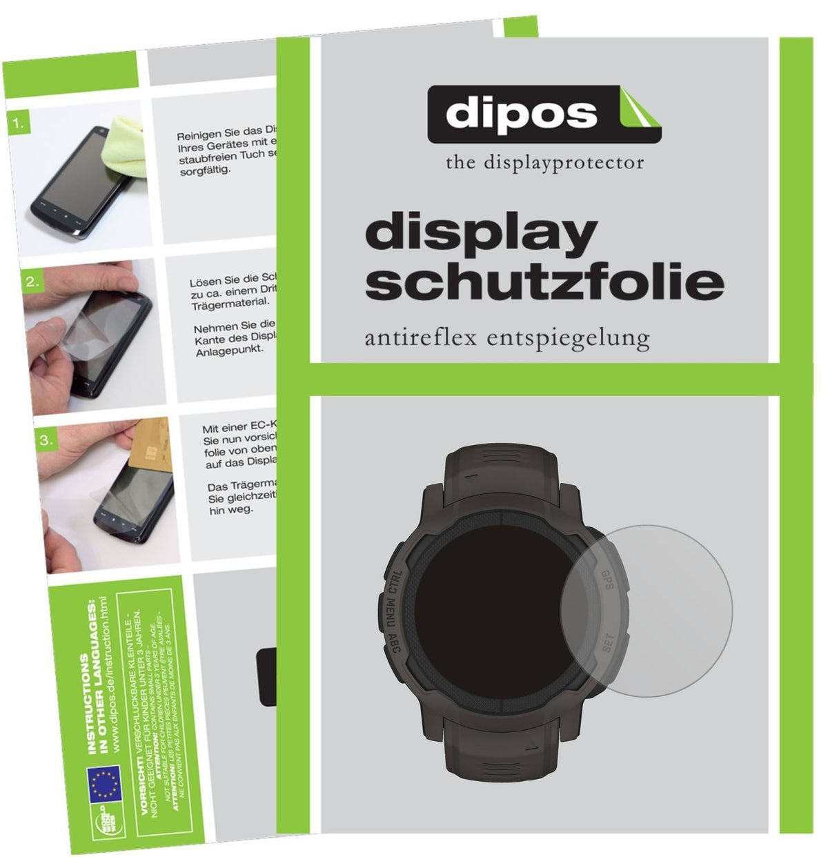 2x Schutzfolie matt für Garmin Instinct 2 (45mm) D (1)
