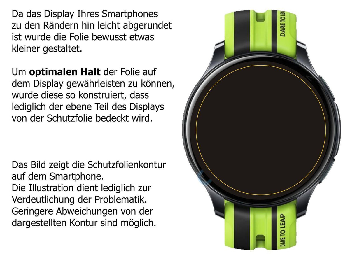 1x 9H Schutzfolie für Realme Watch T1 Panzerfolie (3)