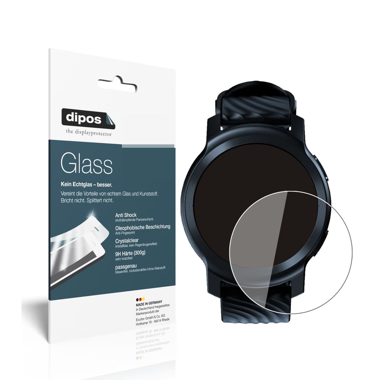 2x 9H Schutzfolie für Motorola Moto Watch 100 Panz (1)