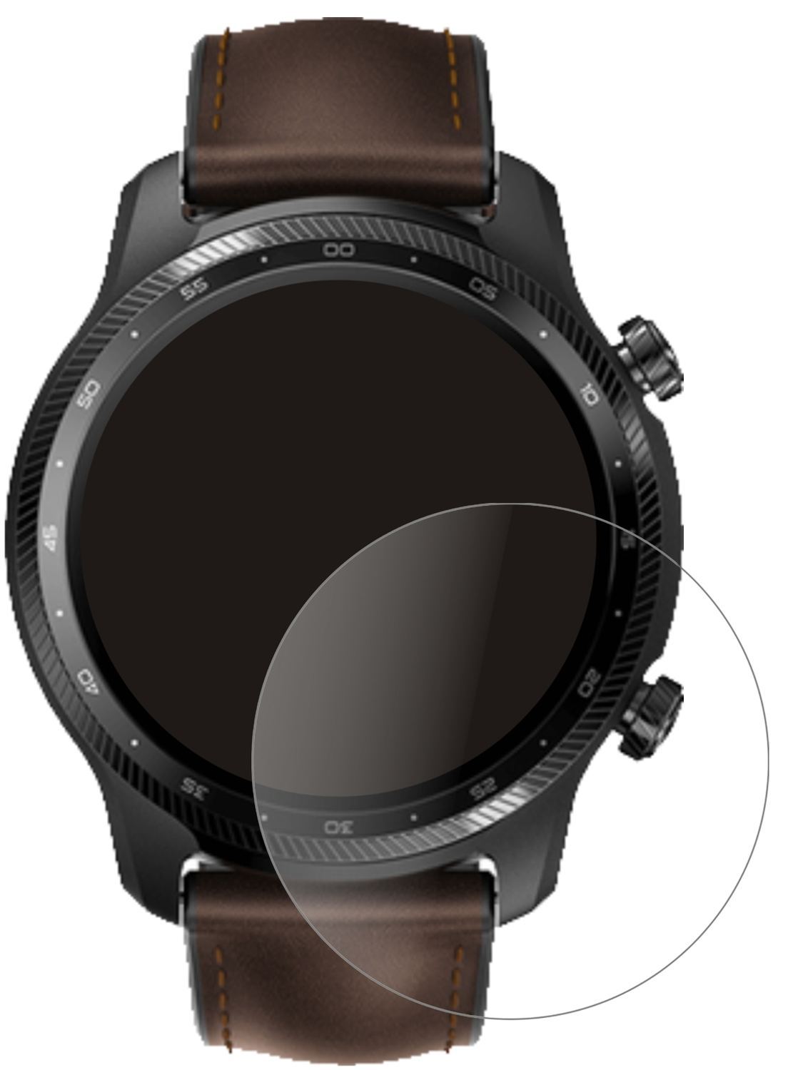 1x 9H Schutzfolie matt für TicWatch Pro X Panzerfo (2)
