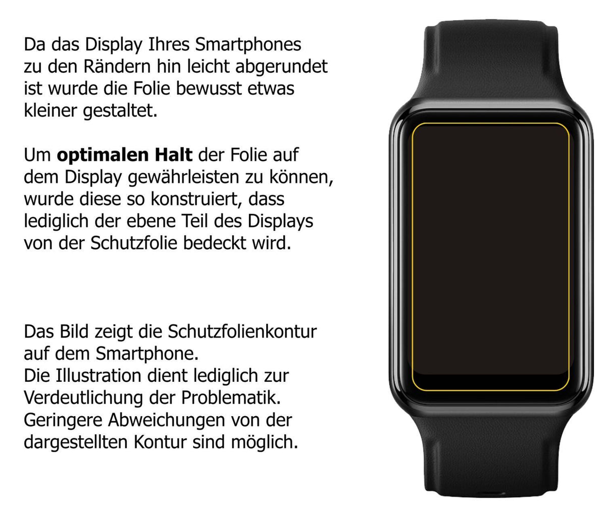 1x 9H Schutzfolie matt für Oppo Watch Free Panzerf (3)