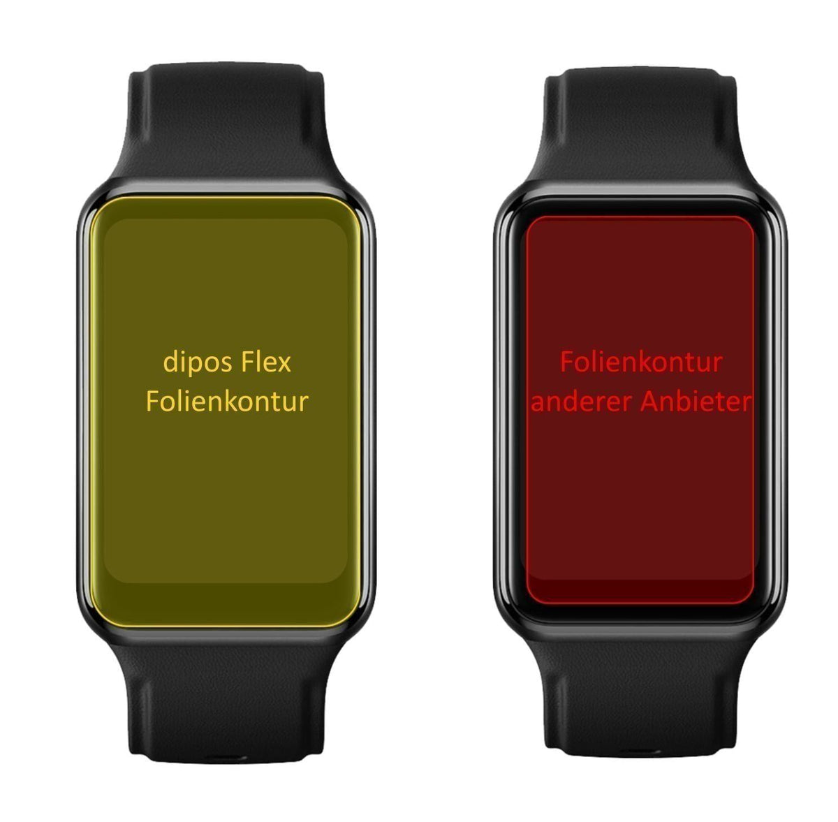 2x 3D Full Cover Schutzfolie für Oppo Watch Free (2)