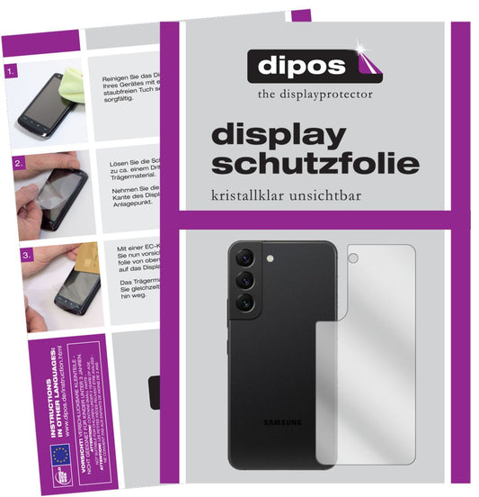 1x Schutzfolie klar für Samsung Galaxy S22 Rücksei (1)