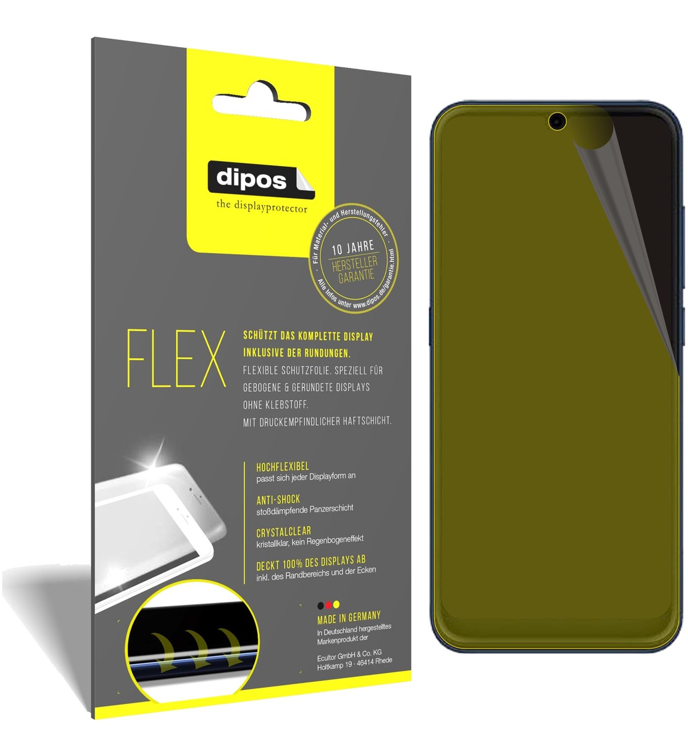 2x 3D Full Cover Schutzfolie für Hisense U50 (1)