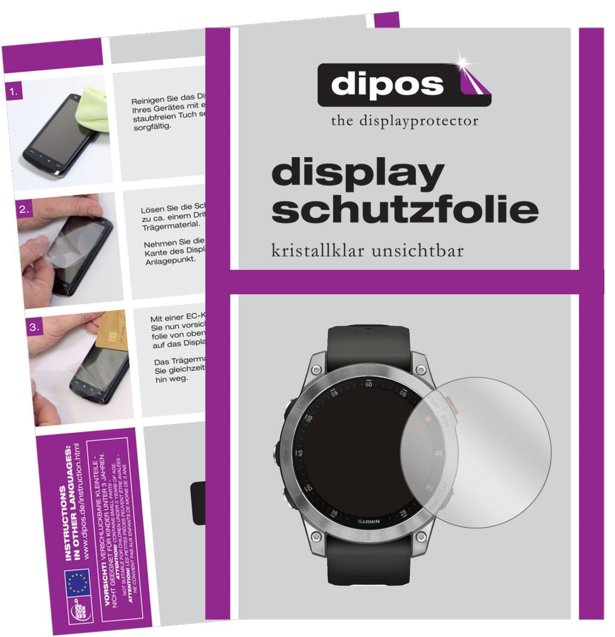 6x Schutzfolie klar für Garmin Epix Gen 2 Display- (1)