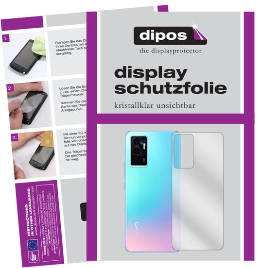2x Schutzfolie klar für Vivo V23e 5G Rückseite Dis (1)