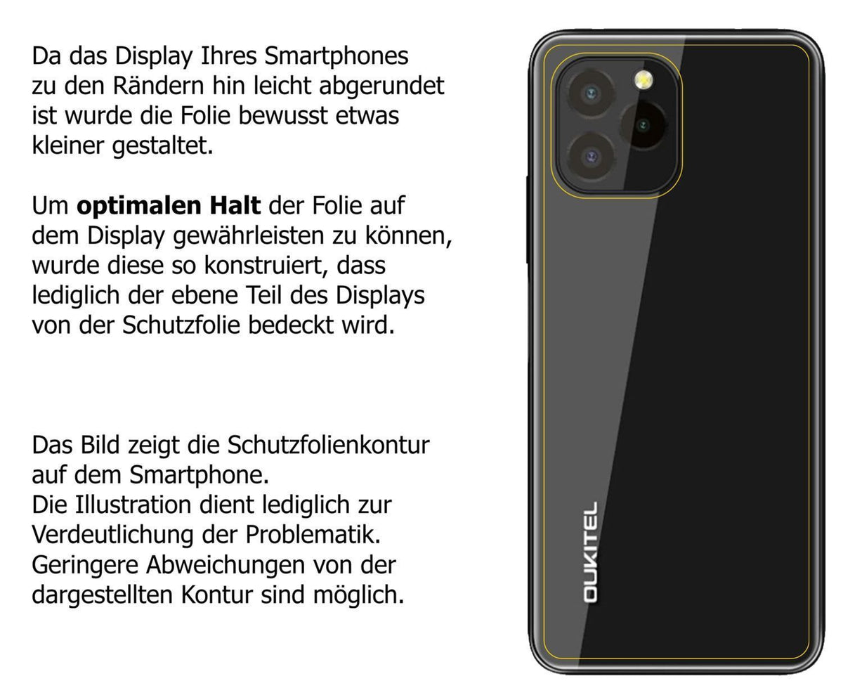 2x 9H Schutzfolie matt für Oukitel C21 Pro Rücksei (3)