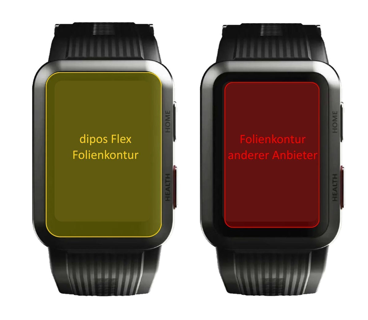 2x 3D Full Cover Schutzfolie für Huawei Watch D (2)