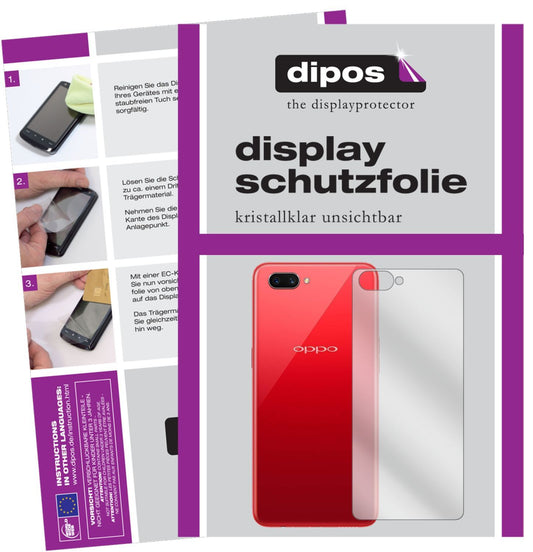 1x Schutzfolie klar für OPPO A3S Rückseite Display (1)