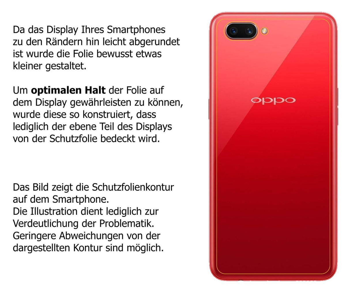 1x Schutzfolie klar für OPPO A3S Rückseite Display (5)