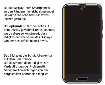 1x 9H Schutzfolie matt für Sharp Aquos R Compact P (3)