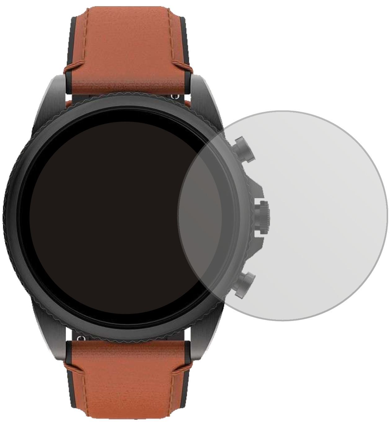 5x Schutzfolie matt für Fossil Gen 6 (44 mm) Smart (2)